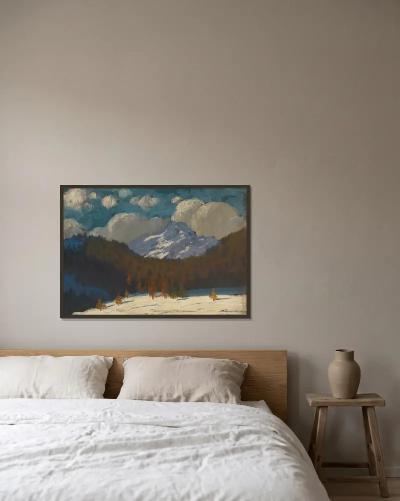 High Tatras in winter av Ferdinand Katona inramad på en vägg