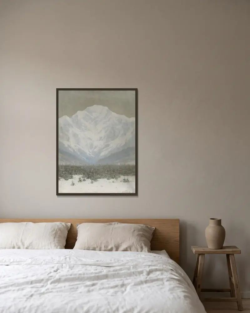 The High Tatras in Winter av Ferdinand Katona inramad på en vägg