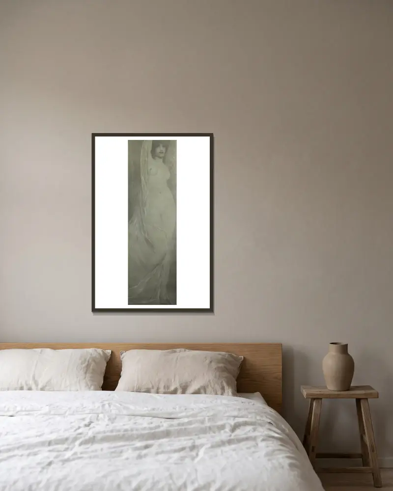 Acrasia w lesie, Fernand Khnopff w ramie na ścianie