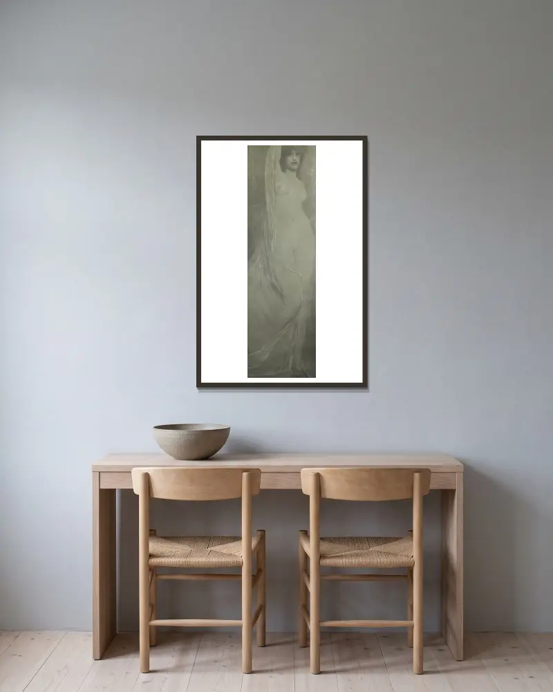 Acrasia w lesie, Fernand Khnopff w ramie na ścianie