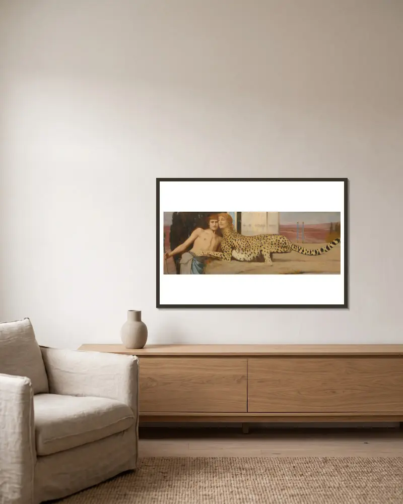 Caresses, Fernand Khnopff v rámu na stěně