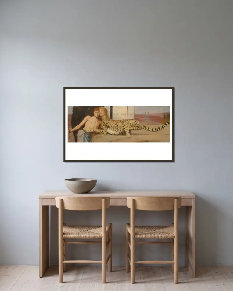 Caresses, Fernand Khnopff v rámu na stěně