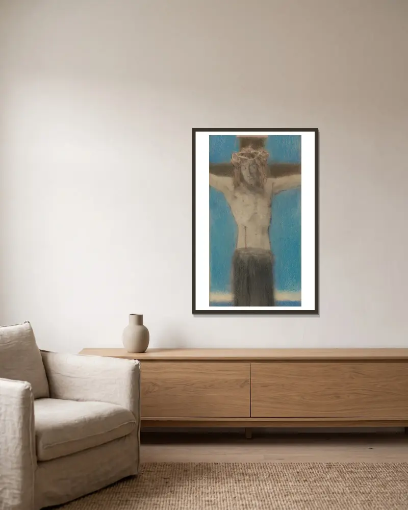 Caritas Aeterna, Fernand Khnopff v rámu na stěně