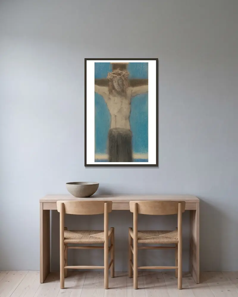 Caritas Aeterna, Fernand Khnopff v rámu na stěně