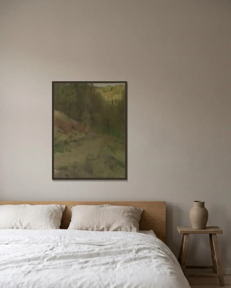 Krajina ve Fosset, Fernand Khnopff v rámu na stěně