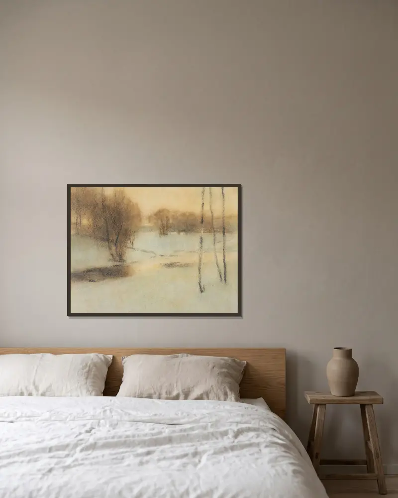 Śnieżny pejzaż, Fernand Khnopff w ramie na ścianie