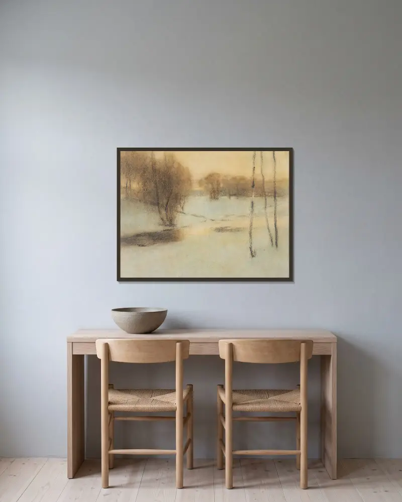 Śnieżny pejzaż, Fernand Khnopff w ramie na ścianie