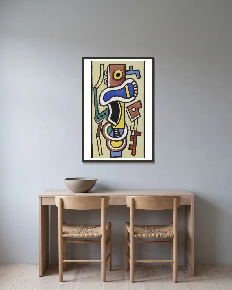 Abstraction, 1936 – nr 2 av Fernand Léger inramad på en vägg