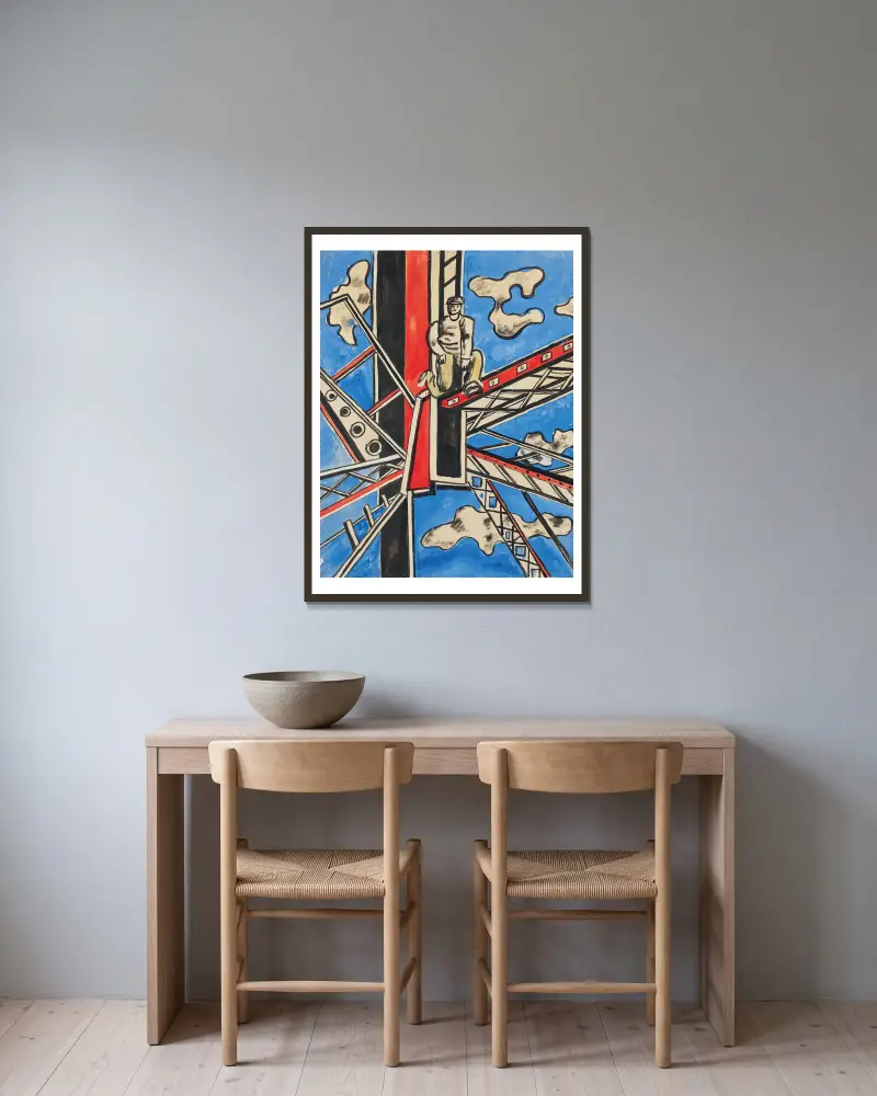 Studium do „Budowniczych”, Fernand Léger w ramie na ścianie