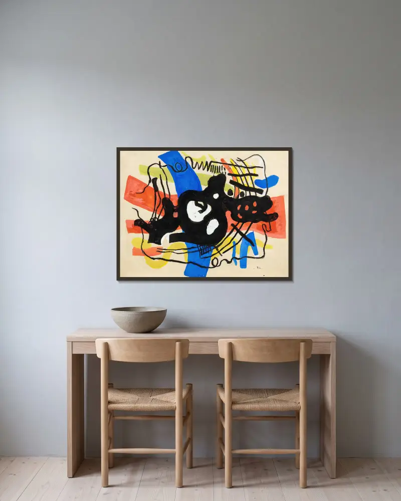 Czarny korzeń, Fernand Léger w ramie na ścianie