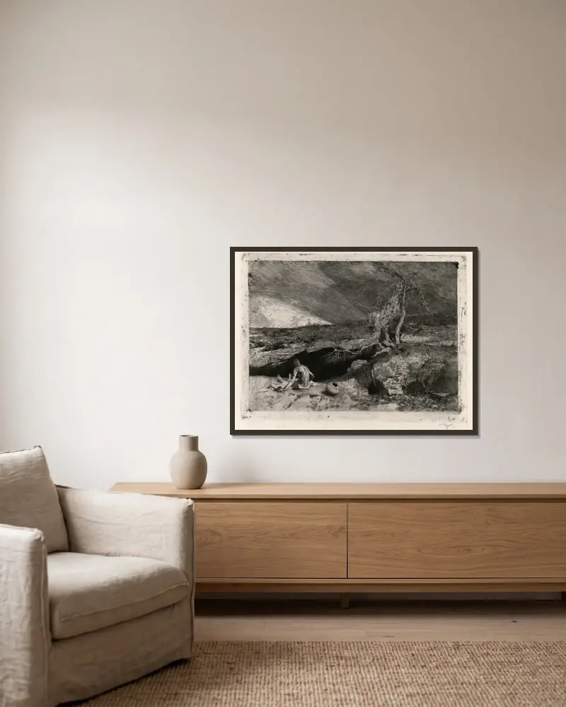 Eremit von Mariano Fortuny Marsal gerahmt an einer Wand