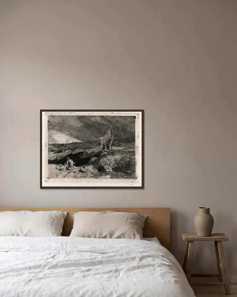Eremit von Mariano Fortuny Marsal gerahmt an einer Wand