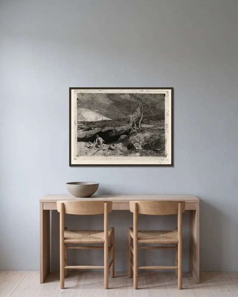 Eremit von Mariano Fortuny Marsal gerahmt an einer Wand