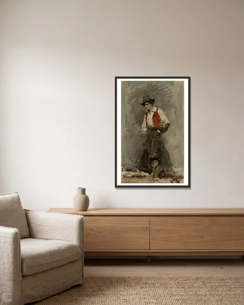 Kalabreser von Mariano Fortuny Marsal gerahmt an einer Wand