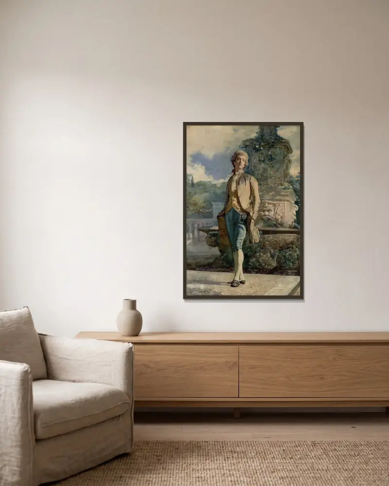 Il contino von Mariano Fortuny Marsal gerahmt an einer Wand