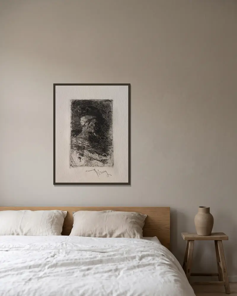 Maultiertreiber von Mariano Fortuny Marsal gerahmt an einer Wand
