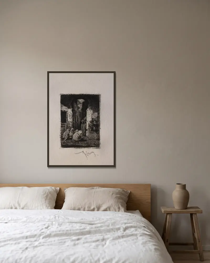 Tanger von Mariano Fortuny Marsal gerahmt an einer Wand