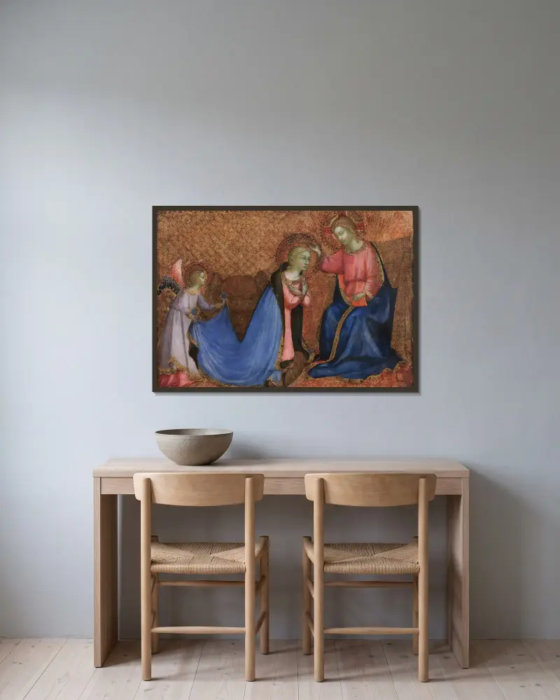 Marienkrönung von Fra Angelico gerahmt an einer Wand