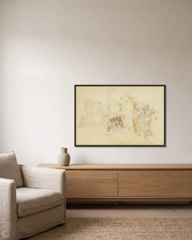Iris erscheint dem Turnus von Pier Francesco Mola gerahmt an einer Wand