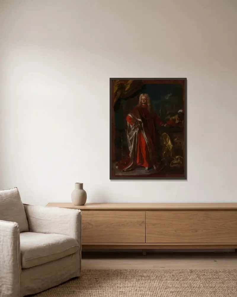 Diego Pignatelli d’Aragona av Francesco Solimena inramad på en vägg