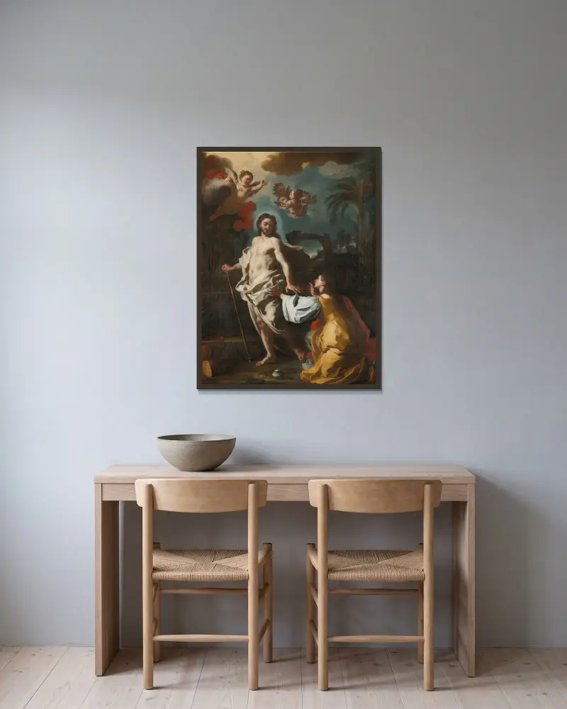 Noli Me Tangere av Francesco Solimena inramad på en vägg