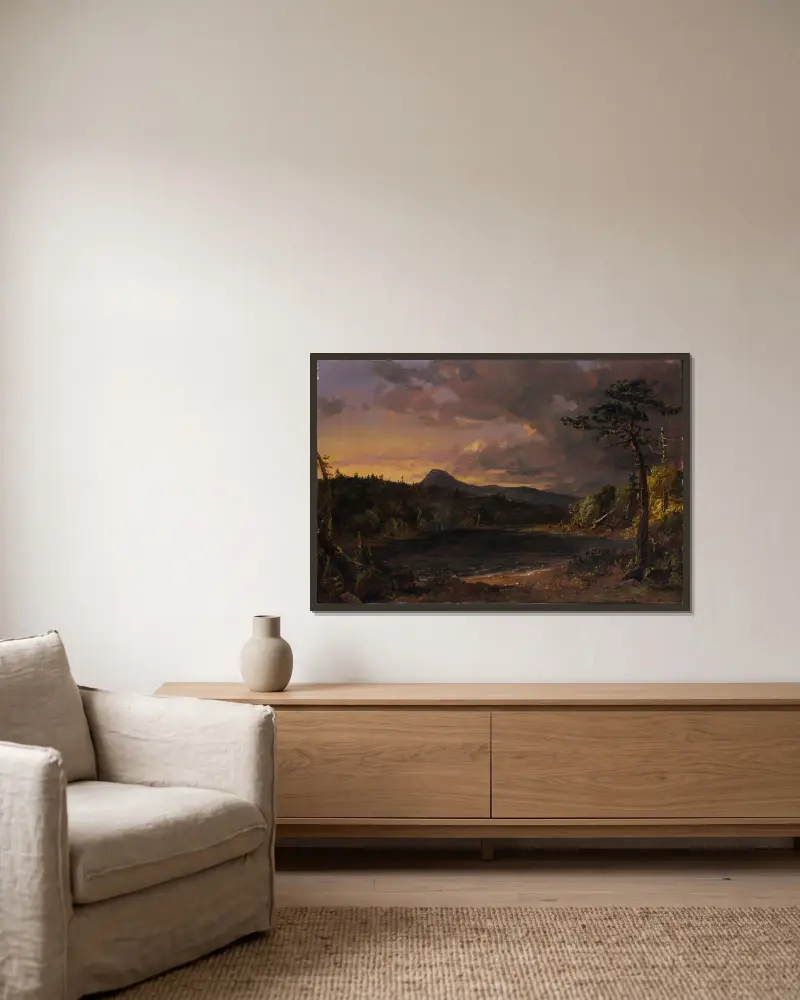 Catskill Creek von Jasper Francis Cropsey gerahmt an einer Wand