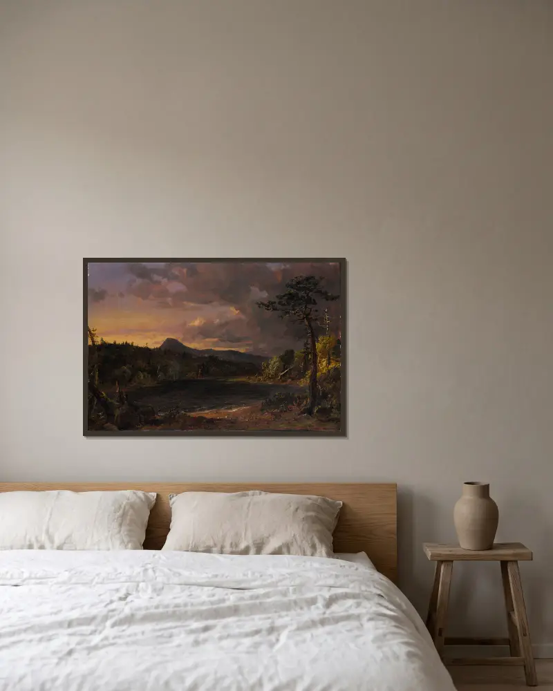 Catskill Creek von Jasper Francis Cropsey gerahmt an einer Wand