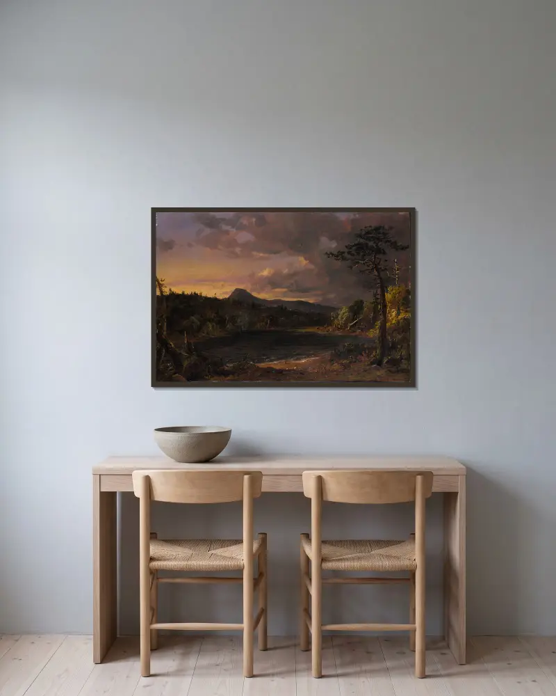 Catskill Creek von Jasper Francis Cropsey gerahmt an einer Wand
