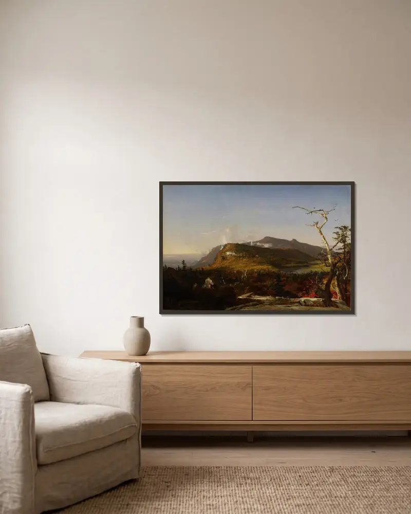Catskill Mountain House von Jasper Francis Cropsey gerahmt an einer Wand