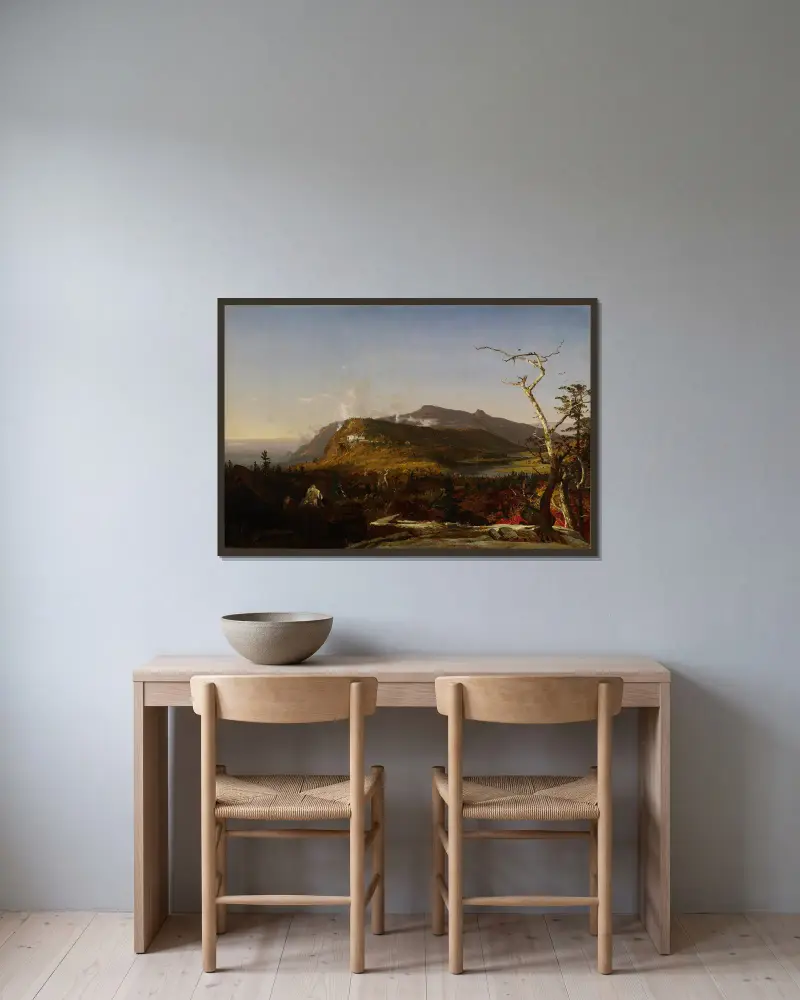 Catskill Mountain House von Jasper Francis Cropsey gerahmt an einer Wand