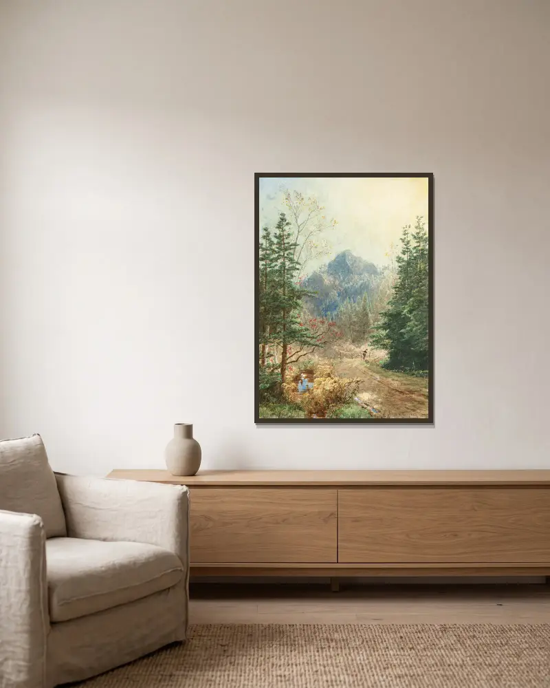 Greenwood Notch, New Jersey von Jasper Francis Cropsey gerahmt an einer Wand