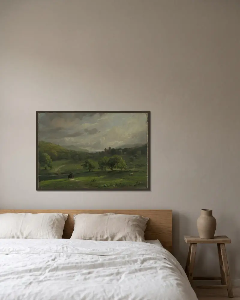 Schloss Lulworth von Jasper Francis Cropsey gerahmt an einer Wand