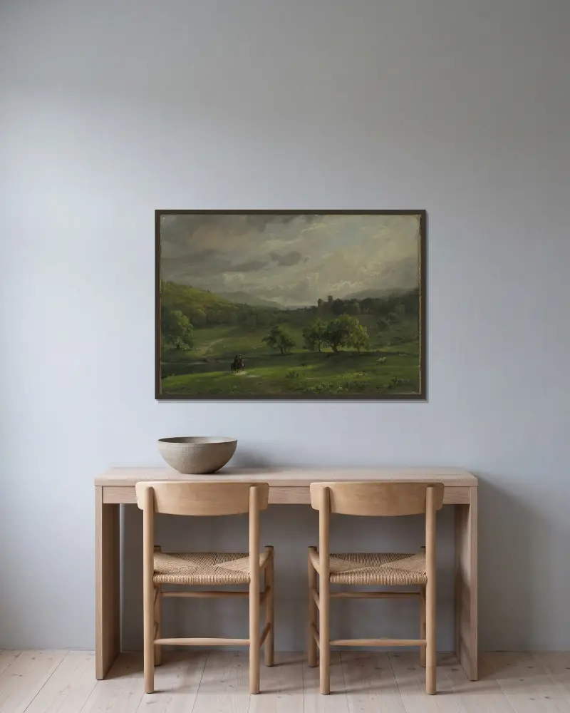 Schloss Lulworth von Jasper Francis Cropsey gerahmt an einer Wand