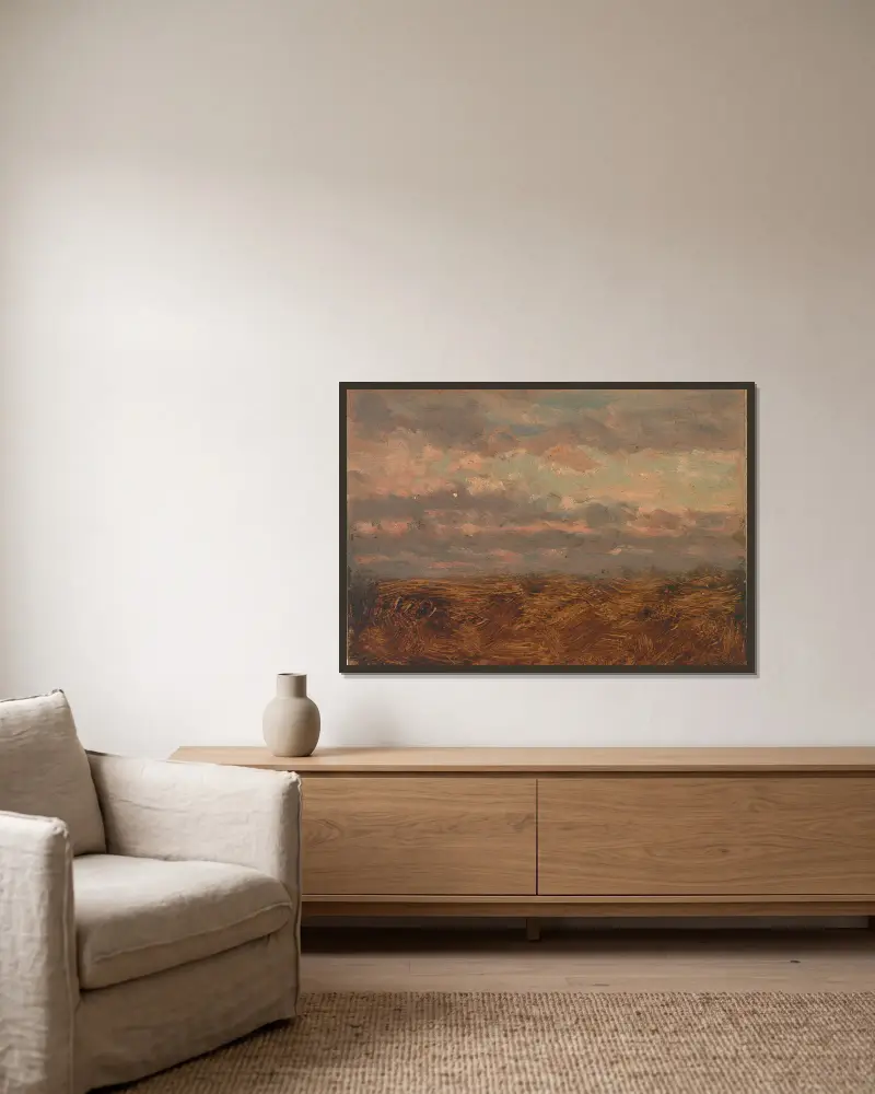 Ohne Titel, 1875 von Jasper Francis Cropsey gerahmt an einer Wand