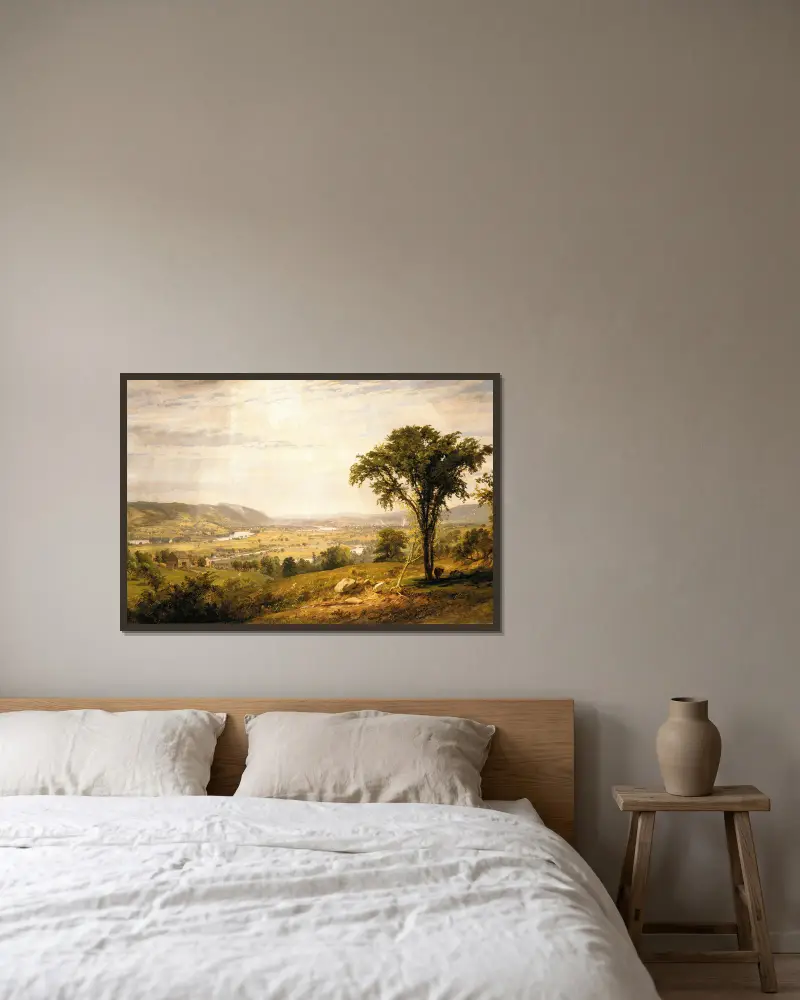 Wyoming Valley, Pennsylvania von Jasper Francis Cropsey gerahmt an einer Wand