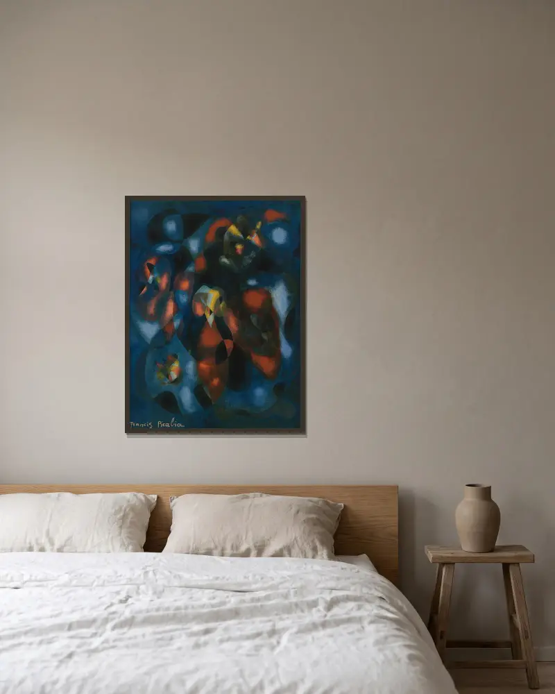 Abstrait av Francis Picabia inramad på en vägg