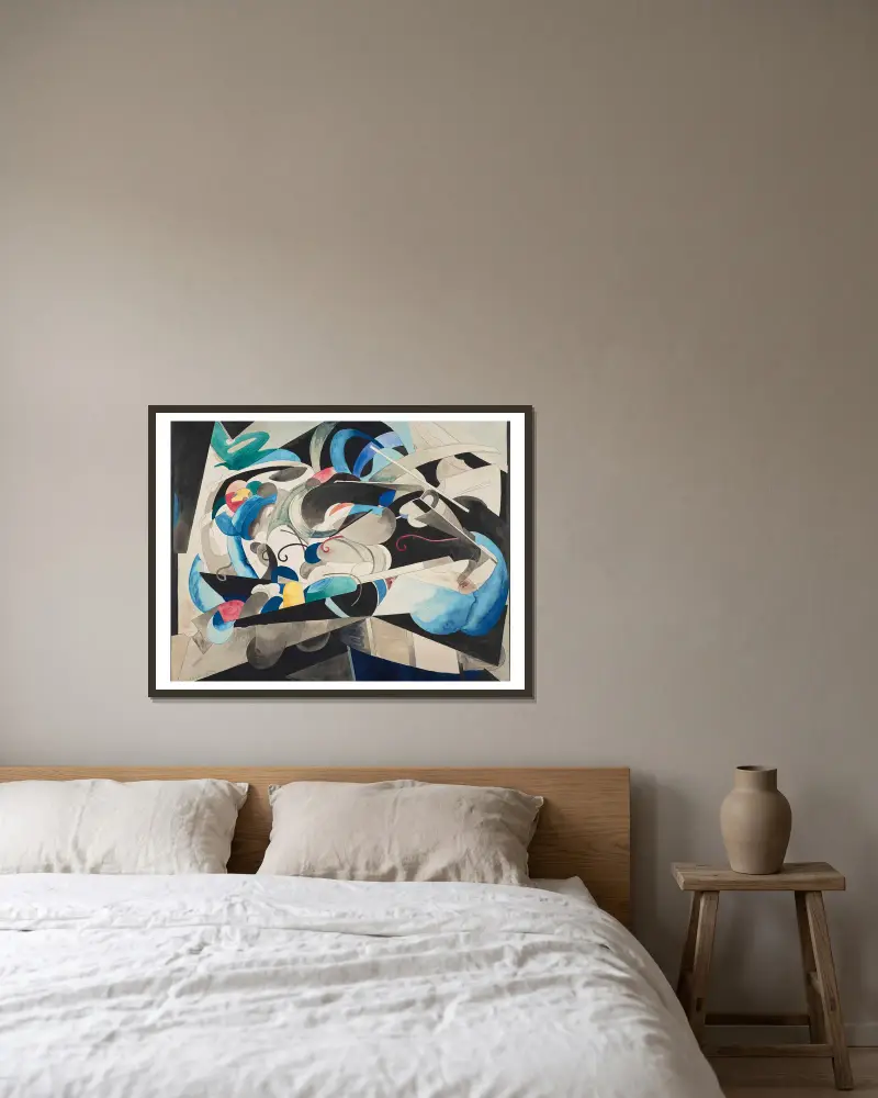 Animation av Francis Picabia inramad på en vägg