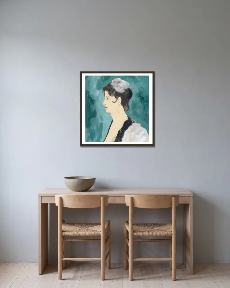 Spanierin von Francis Picabia gerahmt an einer Wand