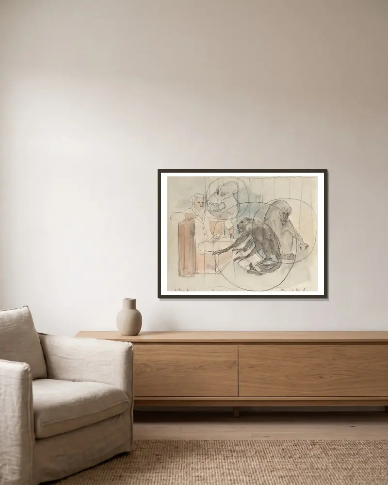Je tirai le rideau qui cachait les ‘spectres’ von Francis Picabia gerahmt an einer Wand