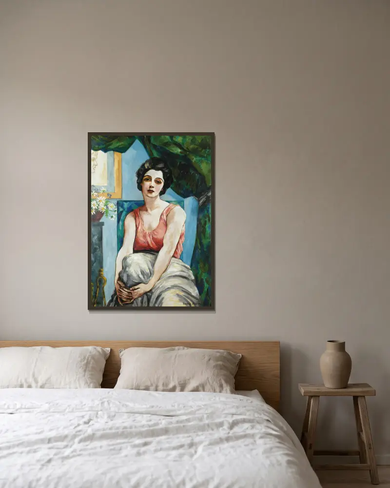 Porträt von Yvette von Francis Picabia gerahmt an einer Wand