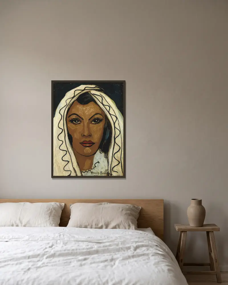 Bez názvu (ženská tvář) – Nr. 1, Francis Picabia v rámu na stěně