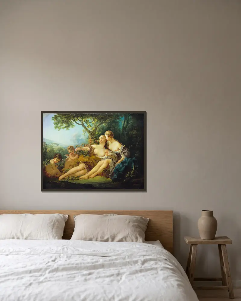 Erigone besiegt von François Boucher gerahmt an einer Wand
