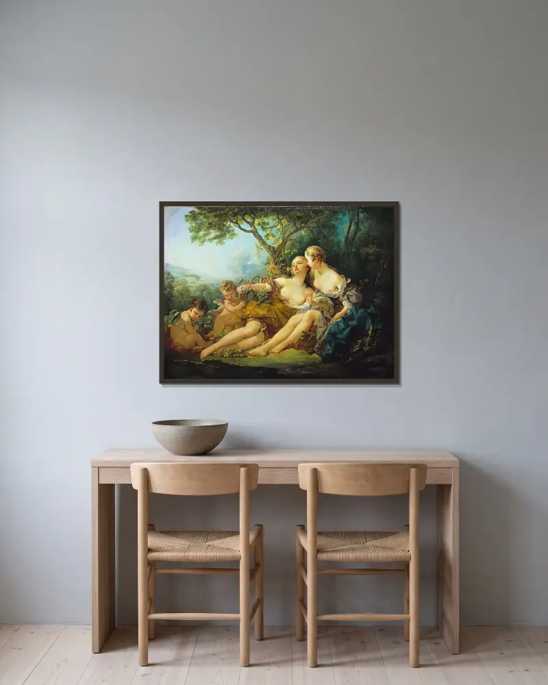 Erigone besiegt von François Boucher gerahmt an einer Wand