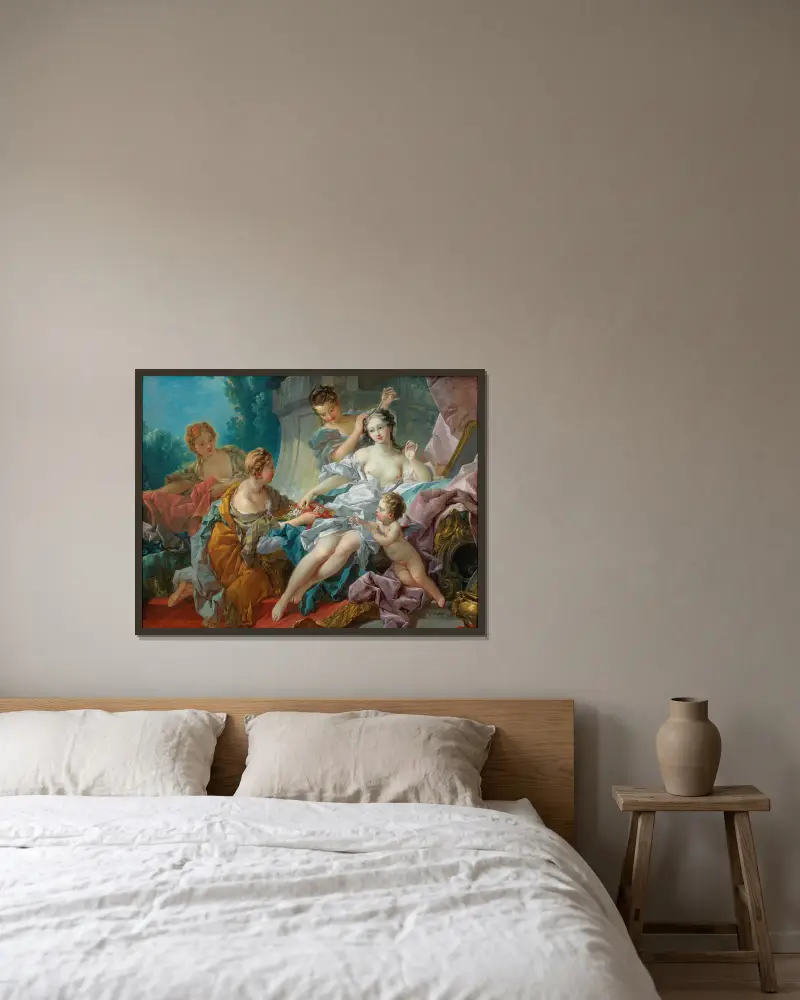 Venus toalett av François Boucher inramad på en vägg