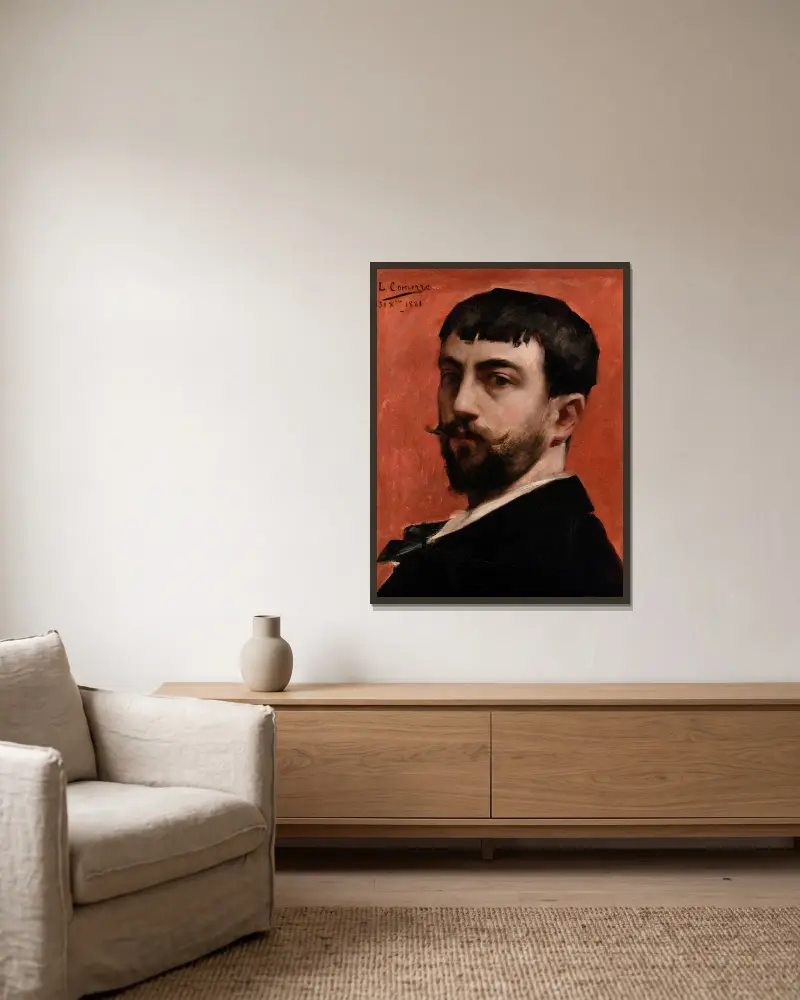 Autoportrét, Léon François Comerre v rámu na stěně