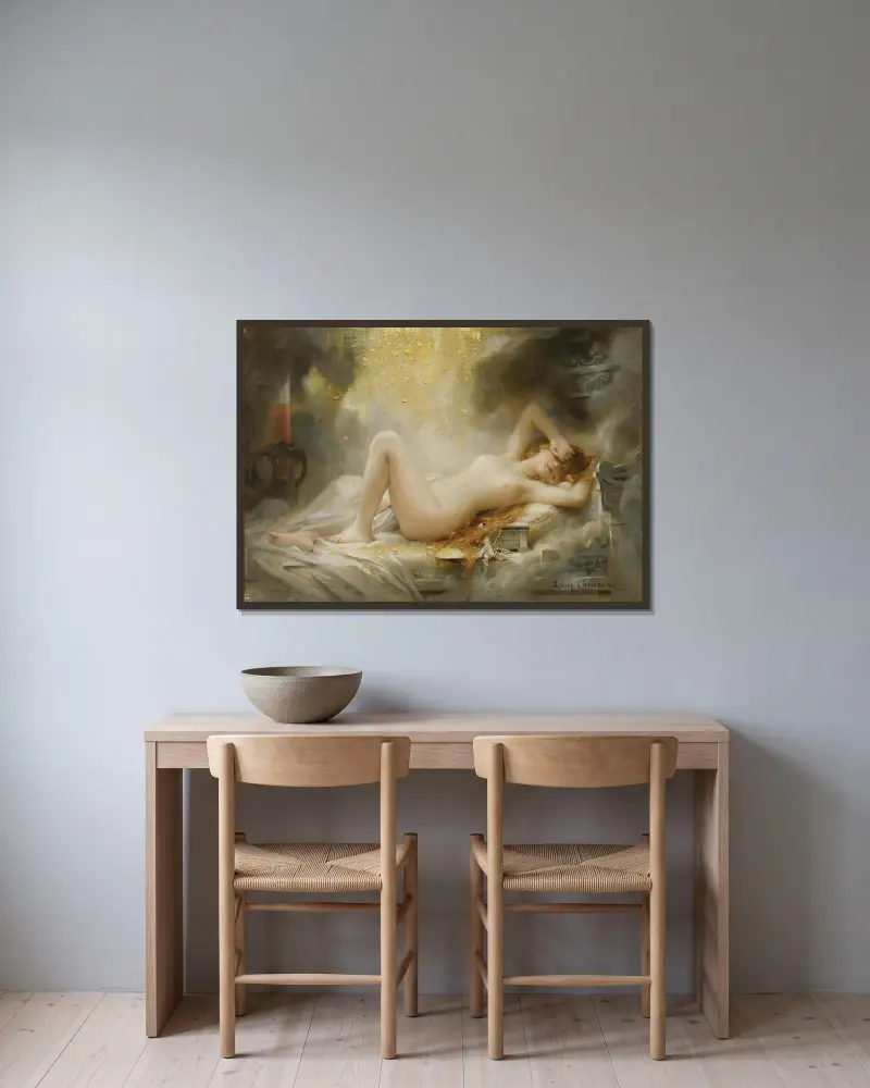 Danae, Léon François Comerre w ramie na ścianie