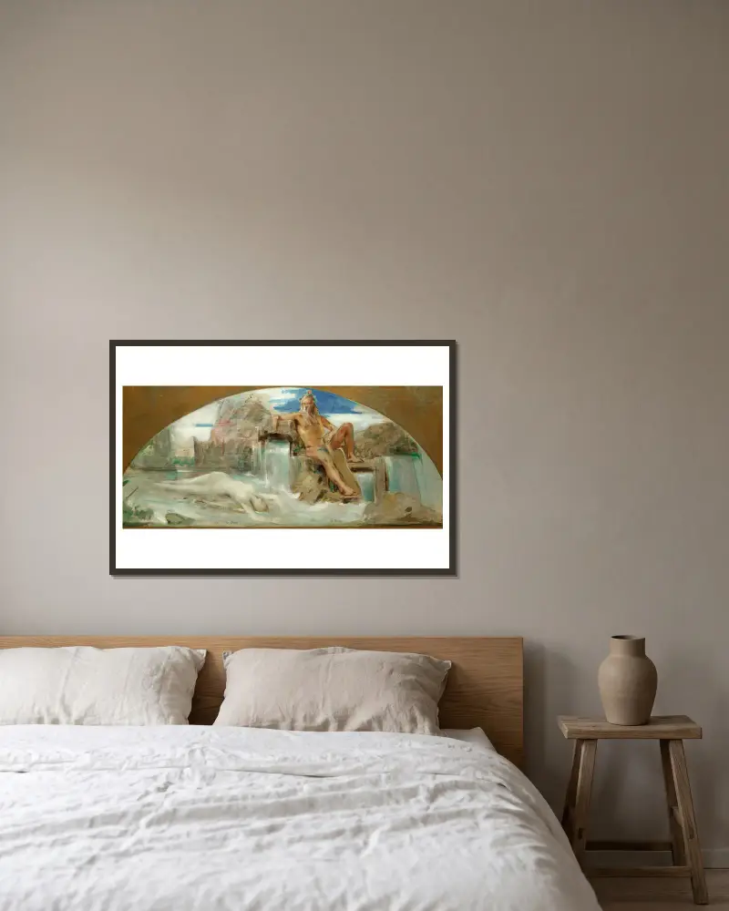 Die Saône und die Rhône von Léon François Comerre gerahmt an einer Wand