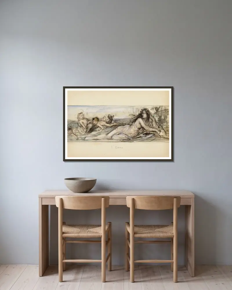 Woda, Léon François Comerre w ramie na ścianie