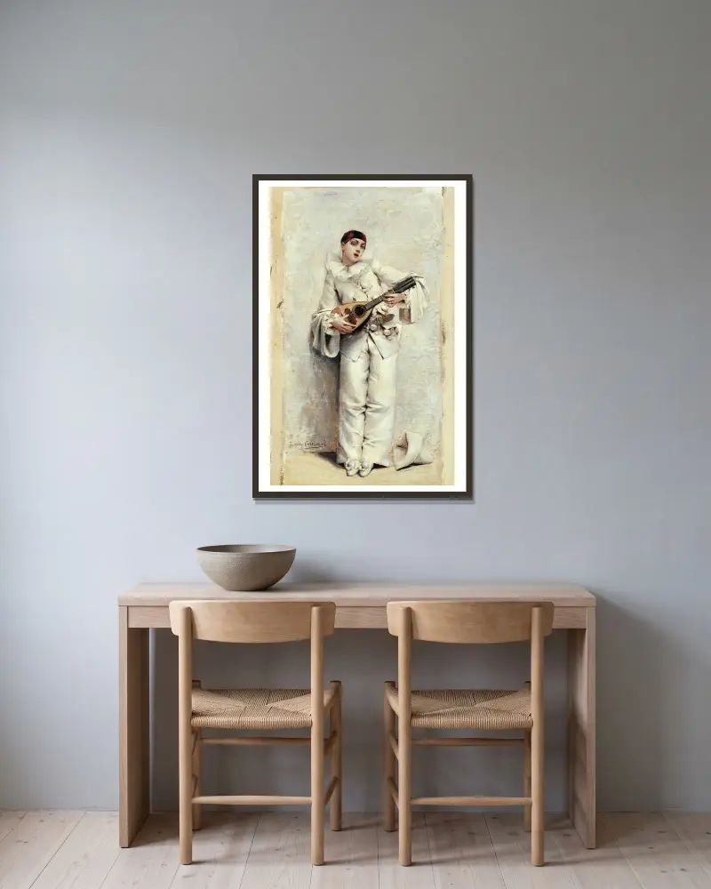 Pierrot, Léon François Comerre w ramie na ścianie