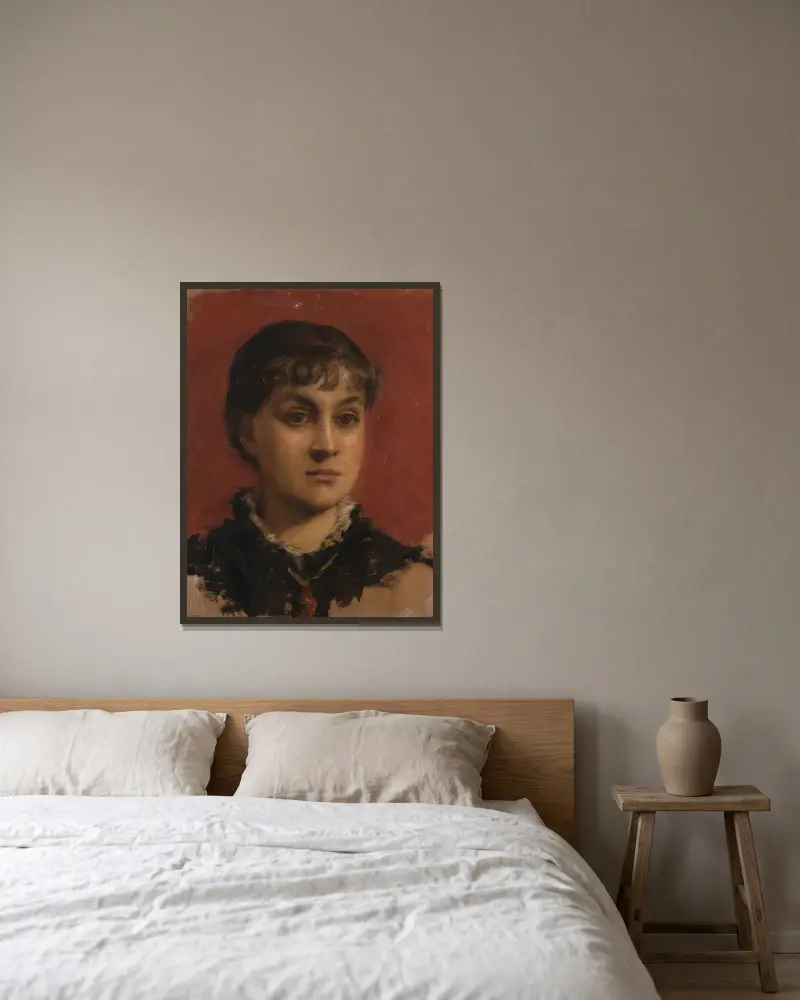 Porträt von Jacqueline Comerre-Paton von Léon François Comerre gerahmt an einer Wand